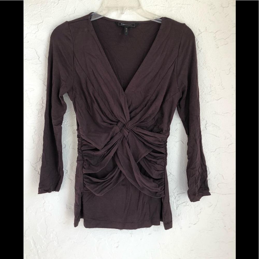 Brown fitted top